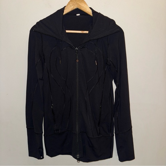 Lululemon Black Stride Jacket Full Zip Size 8 - Picture 2 of 11